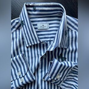 Etro - All cotton striped dress shirt Size 38